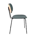 thumbnail of Lot de 2 chaises design en acier et bois vert foncé - Oviala