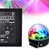 thumbnail of PACK SONO 1000W, USB Bluetooth Caisson bi-amplifié 600W, 30cm, 2 BALL6, Derby LED Animation mariage, Soirée, Salle des fêtes