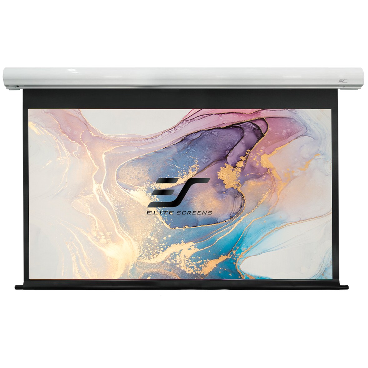 ELITE SCREENS-SAKER PREMIUM - MOTORLEINWANDWeiß / 16:9 / 186 x 105 (Vorlauf 60cm)-Projektionsleinwand-geeignet für: normalen Beamer
