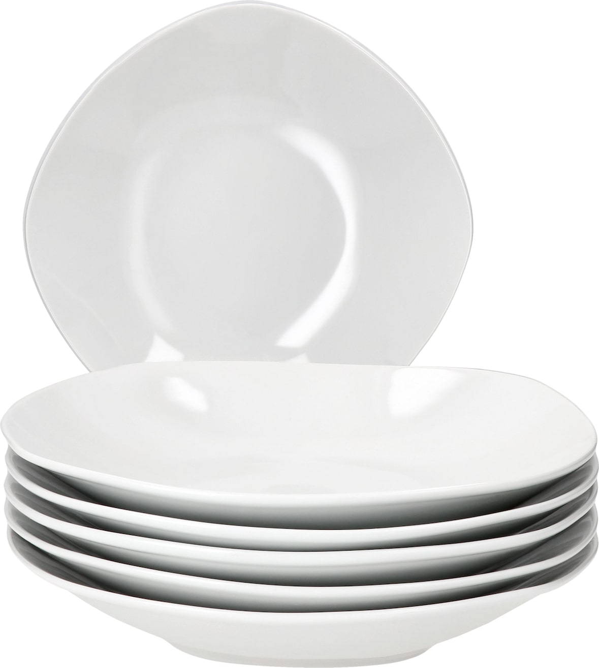6er Set LOTTA Suppenteller weiß Porzellan 21,8cm