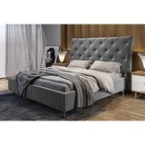 thumbnail of KAWOLA Bett ANNY Polsterbett Velvet grau 160x200cm