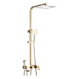 thumbnail of LANA| Conjunto de chuveiro de chuva premium em aço inoxidável dourado brilhante | Torneiras de design sistema de chuveiro|completo com chuveiro de mão