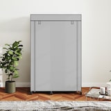 thumbnail of HOMCOM armario de tela con ruedas, armario portátil, con barra para colgar, 6 estantes, ropero portátil para dormitorio, 103x43x162,5 cm, gris claro