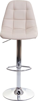 thumbnail of 2er-Set Barhocker gepolstert und höhenverstellbar mit Lehne | Sitzhöhe 61cm | MVG-zertifiziert | Creme-Beige | Kunstleder | Barstuhl Tresenhocker