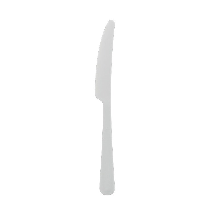 MONOUSO - Coltello Riutilizzabile Durable PP Mineral "Plus" Bianco 19,8cm (200 pezzi)