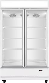 thumbnail of vaiotec TOPLINE Getränkekühlschrank 2 Türen / 870 Liter mit Leuchtaufsatz "weiß", 1090 x 742 mm