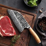 thumbnail of Wakoli Kochmesser Chai Dao I 20 cm Klinge I Olivenholzgriff und Hammerschlag