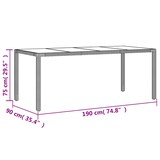 thumbnail of vidaXL 7-tlg. Garten-Essgruppe mit Kissen Schwarz Poly Rattan Glas