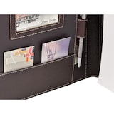 thumbnail of Alassio Schreibmappe A5 Leder Aktenmappe Konferenzmappe ALASSIO Orgamappe braun