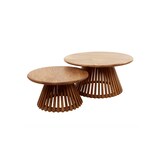 thumbnail of KAWOLA Couchtisch LANI Set 2-tlg. Mangoholz braun Fuß konisch