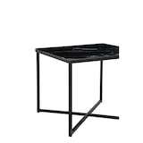 thumbnail of SalesFever Beistelltisch quadratisch | Glasplatte foliert in Marmor-Optik | Gestell Metall | B 50 x T 50 x H 42 cm | schwarz