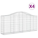 thumbnail of vidaXL Gabionen mit Hochbogen 4 Stk. 200x30x80/100 cm Verzinktes Eisen
