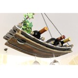 thumbnail of Weinregal 5089 Deckenregal aus Holz 65 cm Hängeregal Flaschenhalter Flaschenregal