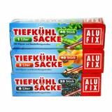 thumbnail of 315x ALUFIX Tiefkühlsäcke Gefrierbeutel Mix mit Verschlussclips 1 L 3 L 6 L