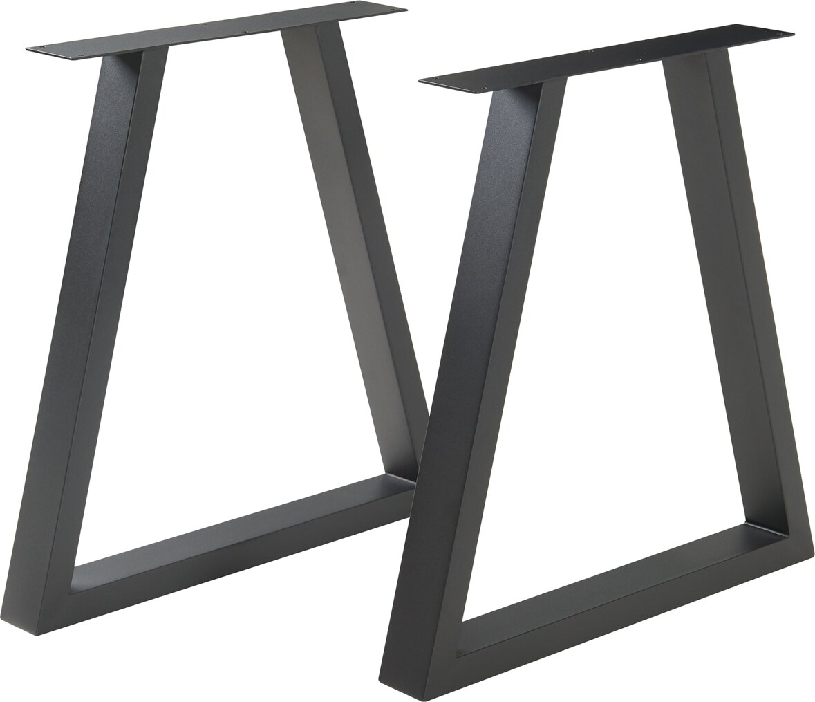 Helloshop26 - Set aus 2 modernen Tischbeinen originelles Design Stahl 72 x 70 cm schwarz 03_0009674