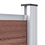 thumbnail of Panel de valla WPC marrón 175x146 cm