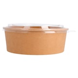 thumbnail of Combo Ensaladeras + Tapas Pet 1300 Ml 320 + 18 Pe G/M2 Ø 18,5/16X6,5 Cm Natural Kraft (200 Unidades)