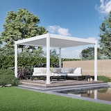 thumbnail of Weide E-Deluxe elektrische Pergola Voll-Aluminium 3,6x4m mit Lamellendach weißㅤ
