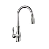 thumbnail of NAVIS | Elegante roestvrijstalen uittrekbare keukenkraan zilver | Luxe mengkraan hoge boog | Hogedrukkraan 360° draaibaar 2 aansluitingen