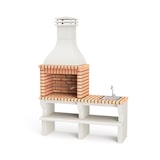 thumbnail of MF - Nevada Plus XL Vorgefertigter gemauerter Grill mit Spüle (Grau, Orange - 166x60x238 cm) REF: 3534 - Verwendung im Außenbereich