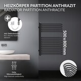 thumbnail of ML-Design Elektro-Badheizkörper 500x800 Anthrazit | 300W, Designheizkörper, Handtuchtrockner