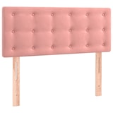 thumbnail of vidaXL Boxspringbett mit Matratze & LED Rosa 90x200 cm Samt