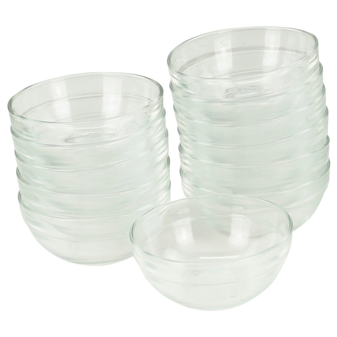 Glasschüssel Ø 9cm 12 Stück im Set Beilagenschüssel Dessertschale Stapelschale