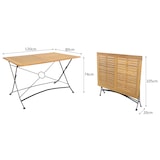 thumbnail of METRO PROFESSIONAL Gastro Tisch klappbar Baviera, Akazienholz/Stahl, 120 x 80 cm, natur/schwarz