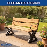 thumbnail of DanDiBo 2x Bankgestell mit Lehne Metall Schwarz Set DIY Bank Füße Bankkufen Bankbeine 96670 Sitzgestell für Gartenbank Robust Stabil