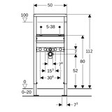 thumbnail of Geberit Waschtischelement Duofix Basic BH 112 cm