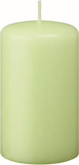Flachkopf-Stumpenkerzen Kiwi Hellgrün 250 x Ø 90 mm, 6 Stück