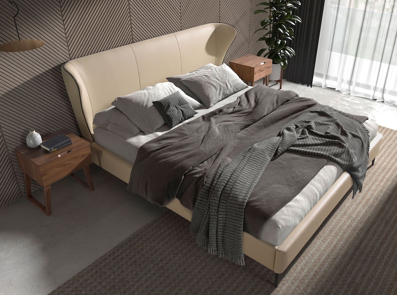 Angel Cerdá Crème kunstlederen bed 7157C | Makro