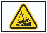 thumbnail of Schild Warnung Bootsrampe Symbol A3 (297x420mm)