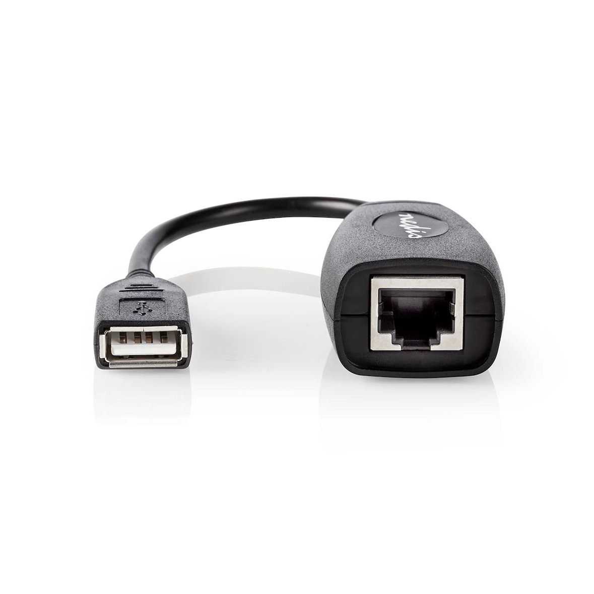 Nedis Aktive USB-Kabel - USB 1.1 - USB-A Stecker - RJ45 Buchse - 12 Mbps - 0.20 m - Rund - Vernickelt - PVC - Kupfer - Box