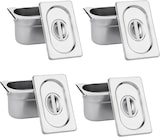 thumbnail of Vogue GN-Behälter GN1/4 - 6,5cm - 1,7 L - 4 Behälter incl. Deckel - Edelstahl