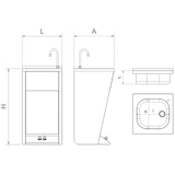 thumbnail of Lavamanos registrable con pedestal doble pulsador Fabricante: Fricosmos. Referencia: 061014