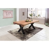 thumbnail of Esszimmertisch 200 x 100 x 77 cm Akazie Landhaus-Stil Voll-Holz, Design Esstisch rechteckig, Tisch für Esszimmer Baumstamm, Küchentisch 8