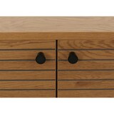 thumbnail of Kommode HWC-N78, Sideboard, 3 Schubladen 2 Türen, skandinavischer Stil Metall Holz Melamin MVG 85x150x40cm ~ natur