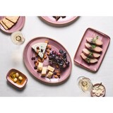 thumbnail of 2x Bonna Aura Blackberry Moove Platte rechteckig 27x25cm 2cm hoch Lila Creme Beerenton Porzellan ABBMOV34KR Servierplatten Speise Geschirr