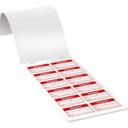 Aufkleber I Etikett für Qualitätskontrolle Gesperrt, Gewebefolie, 45x25mm, 120/Heft