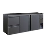 thumbnail of Frigo retro banco bar ventilato 2 porte e 2 cassetti interno inox temperatura 0°C/+10°C BB322SD