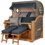 thumbnail of Strandkorb - bene living - Königssee Teak Bullauge - PE grau - Modell 593 - inkl. Liftersystem