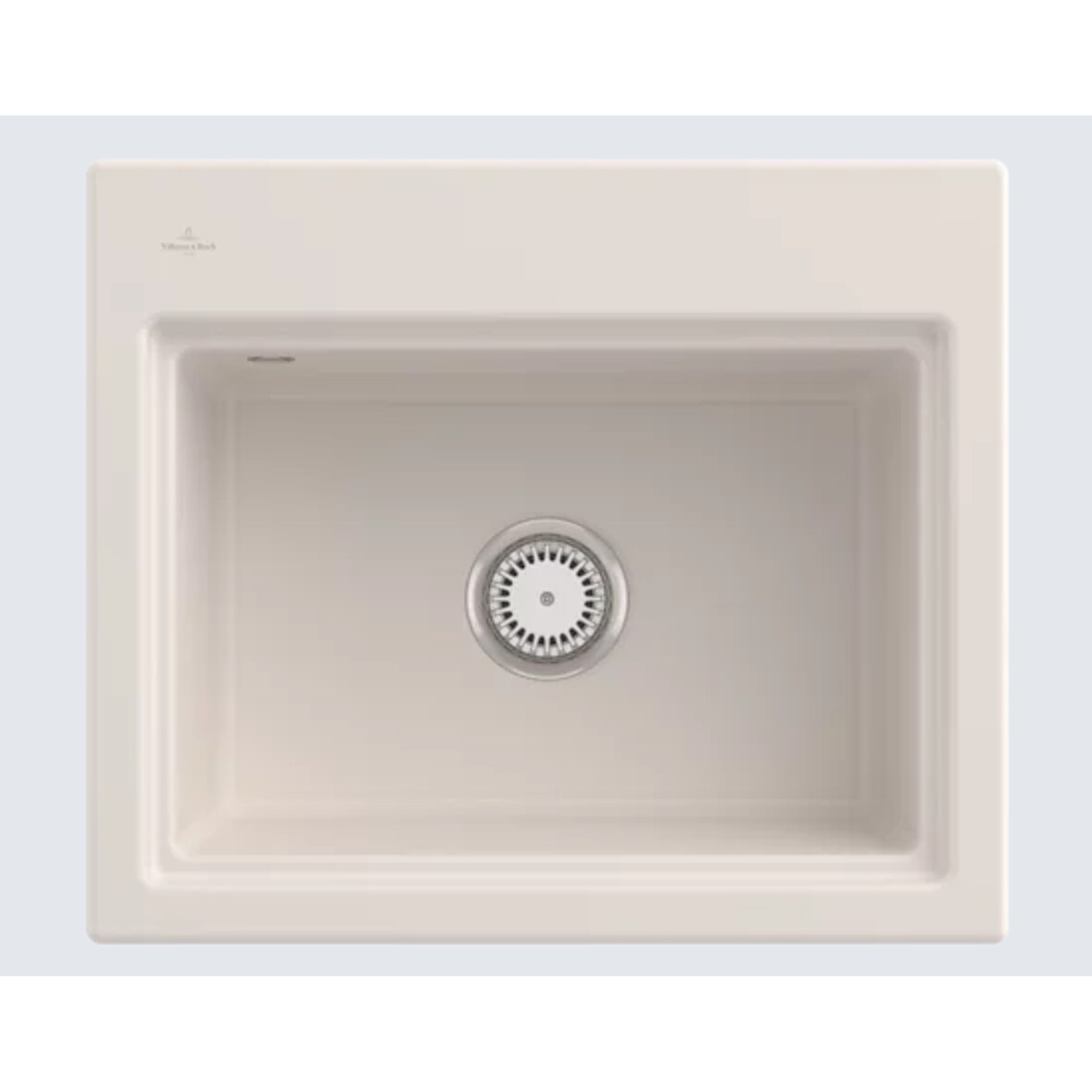Villeroy&Boch Rechteckiges Spülbecken,Küchenspüle Subway Style 60 S Crema beige, 60x51cm, Unterschrankbreite 60cm
