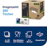 thumbnail of Tork Langlebige Reinigungstücher Weiß W4, Mehrzweck, 4 × 90 Tücher, 90479