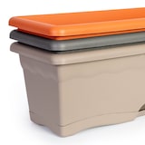 thumbnail of Plastiken TERRA -Lote de 4 Jardineras Terra con Plato Integrado 50 x 20 CM. Antracita 10L