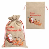 thumbnail of 12x Weihnachtsgeschenksack Weihnachtsmann Schlitten 30x40cm