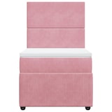 thumbnail of vidaXL Boxspringbett mit Matratze Rosa 90x200 cm Samt