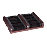 thumbnail of Relaxdays Schuhabstreifer, rutschfester Boden, kräftige PP-Borsten, außen & innen, Holz, Schuhabtreter, braun/schwarz