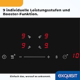 thumbnail of Exquisit Induktionskochfeld EKI800-SF-B-380 | 9 Stufen | Stop&Go-Funktion | Abschatautomatik | Timer | 7200 W