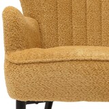 thumbnail of Lounge-Sessel HWC-K37, Cocktail-/Ohrensessel Polsterstuhl Retro Vintage Stoff Chenille (500g/m²) Öko-Tex ~ gelb